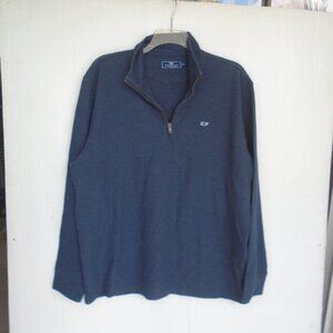 Vineyard Vines 1/4 Zip Long Sleeves Golf Shirt Shirt Mens Size XL Blue